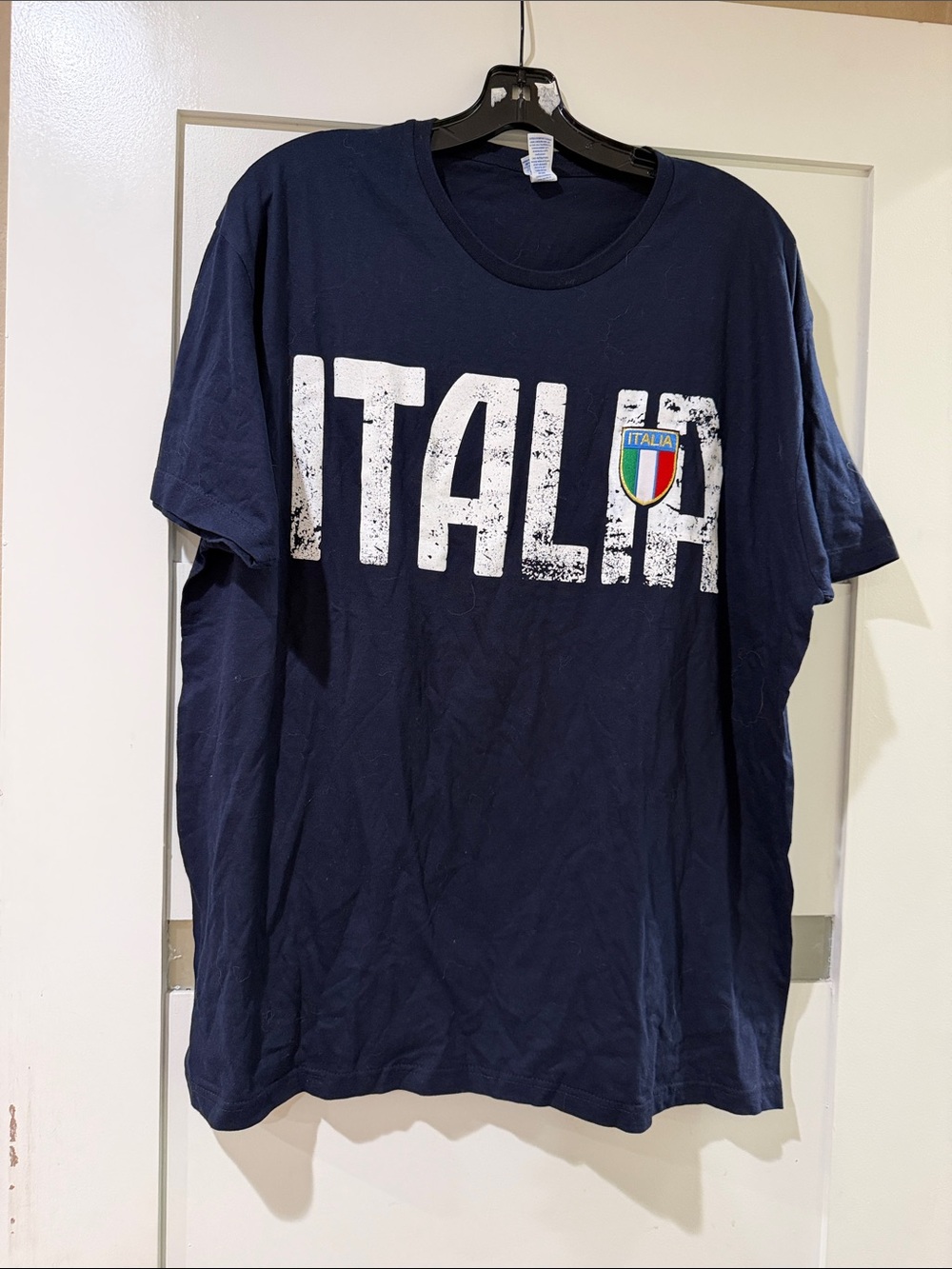 Italia Graphic Crewneck T-Shirt - Navy